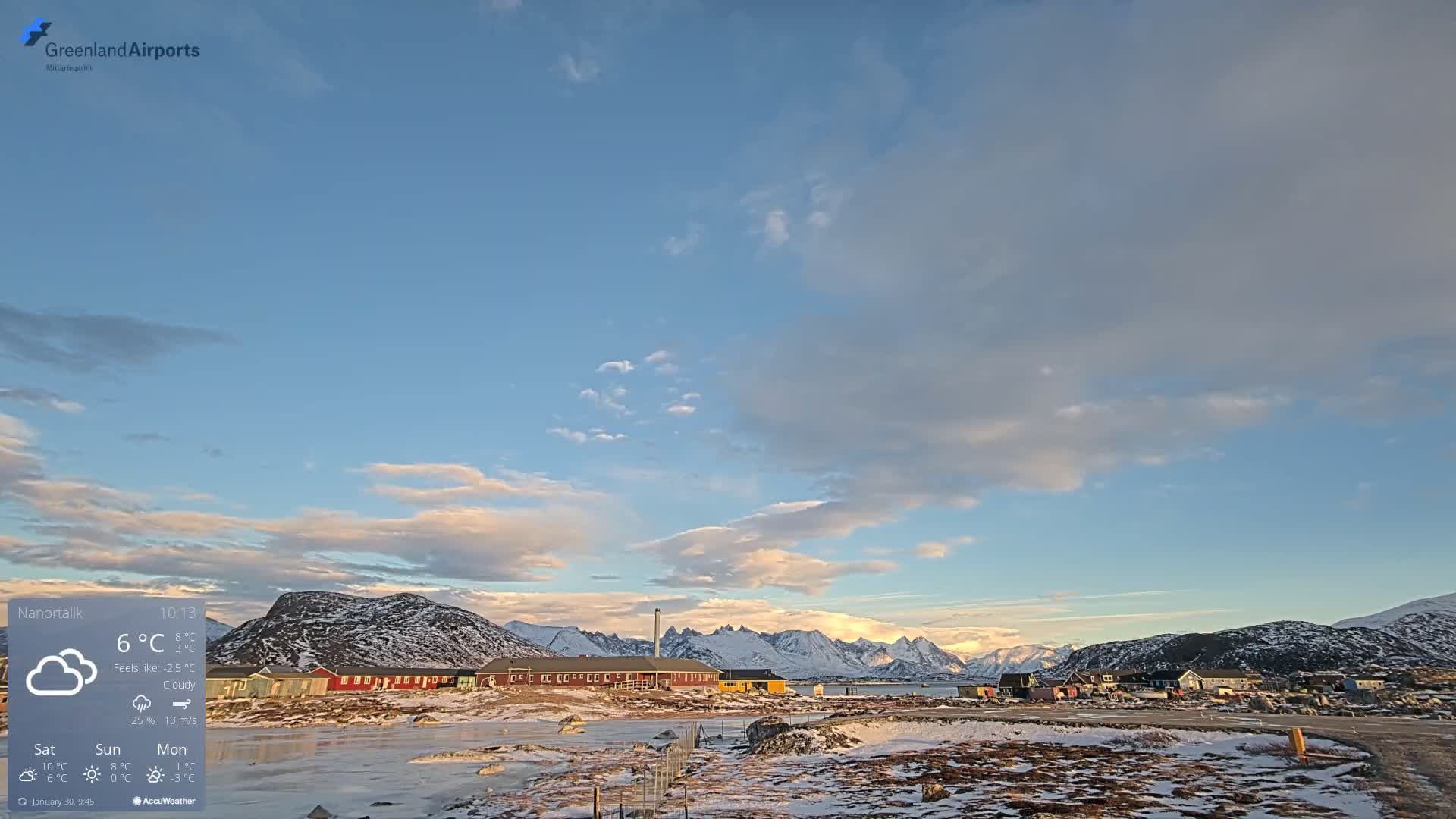 Nanortalik Village & Heliport Live Cam - Nanortalik, Kujalleq, Greenland, Denmark
