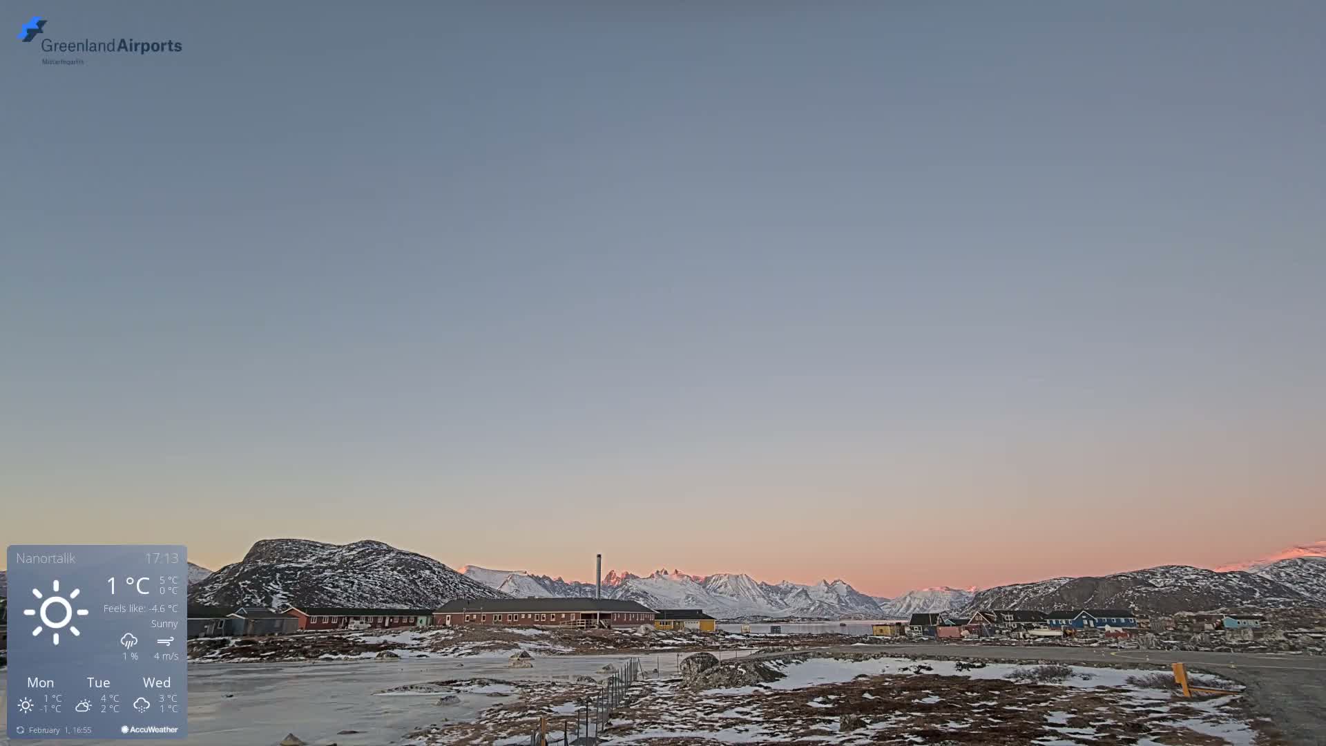 Nanortalik Village & Heliport Live Cam - Nanortalik, Kujalleq, Greenland, Denmark