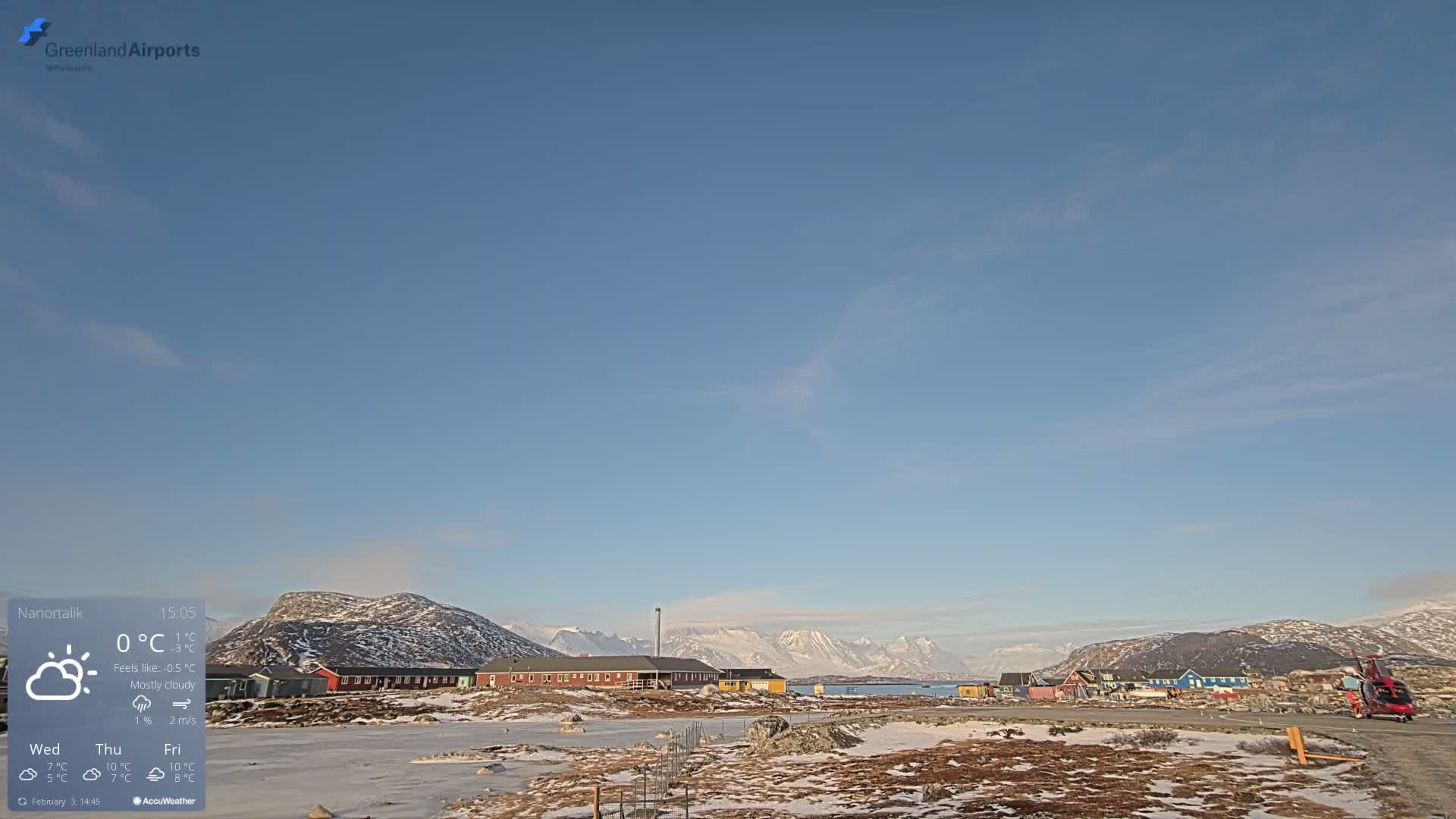 Nanortalik Village & Heliport Live Cam - Nanortalik, Kujalleq, Greenland, Denmark