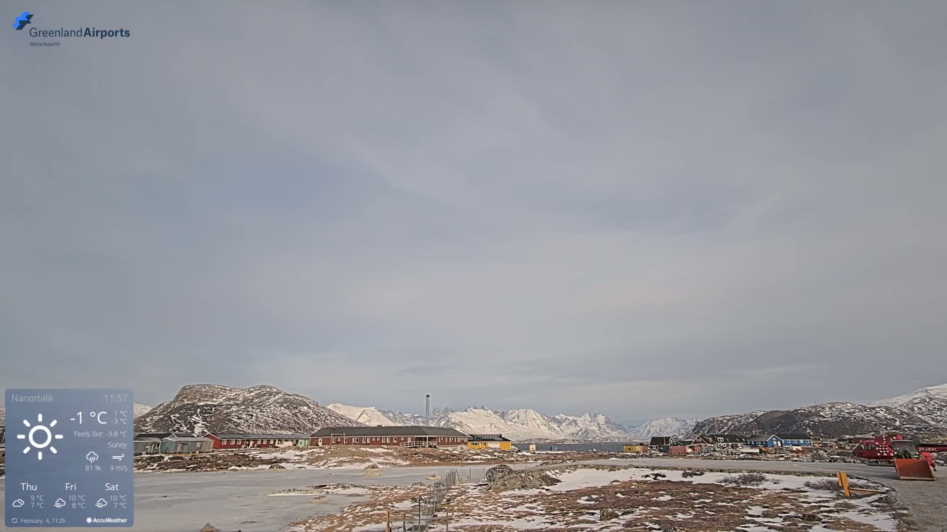 Nanortalik Village & Heliport Live Cam - Nanortalik, Kujalleq, Greenland, Denmark