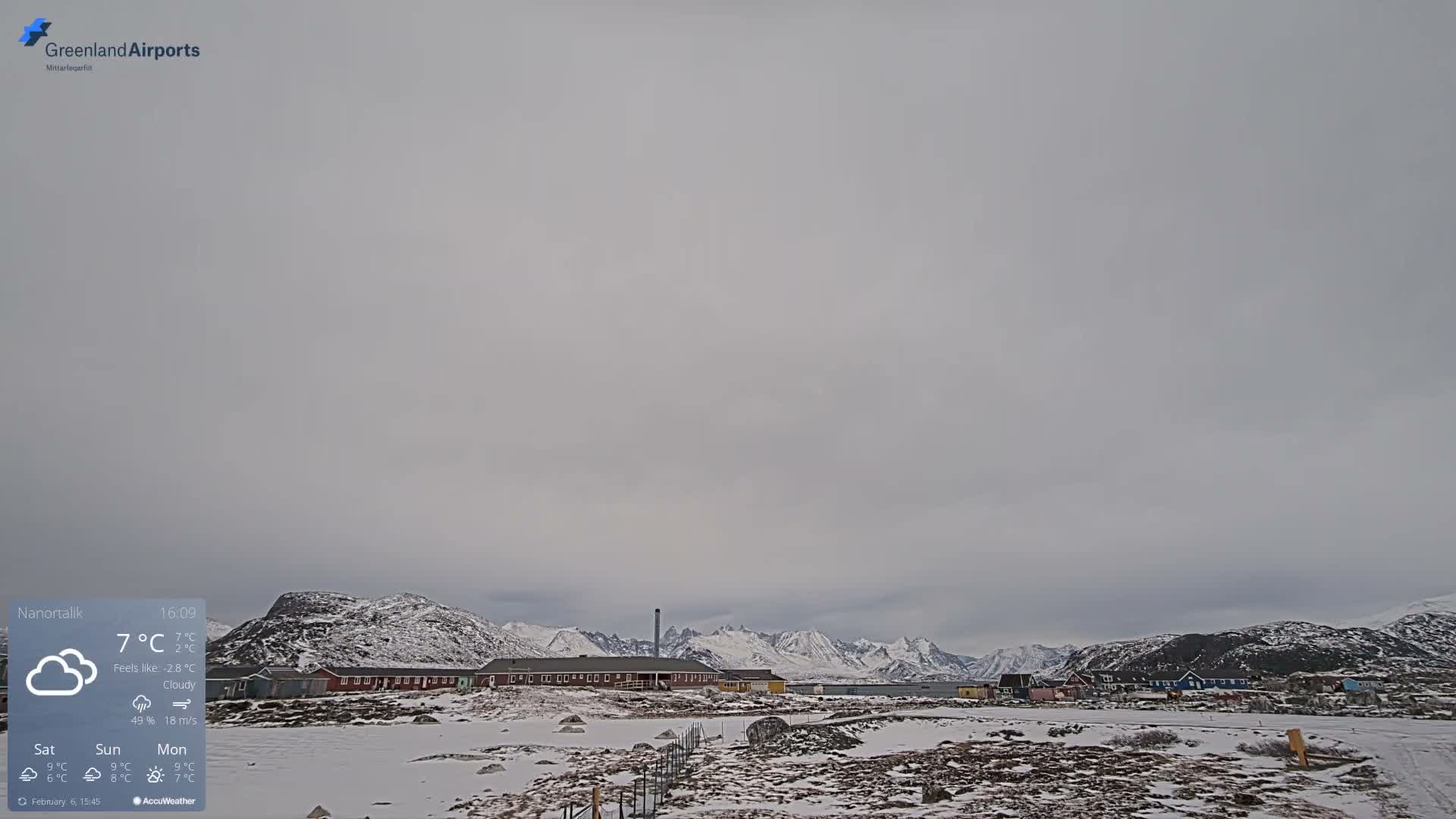 Nanortalik Village & Heliport Live Cam - Nanortalik, Kujalleq, Greenland, Denmark