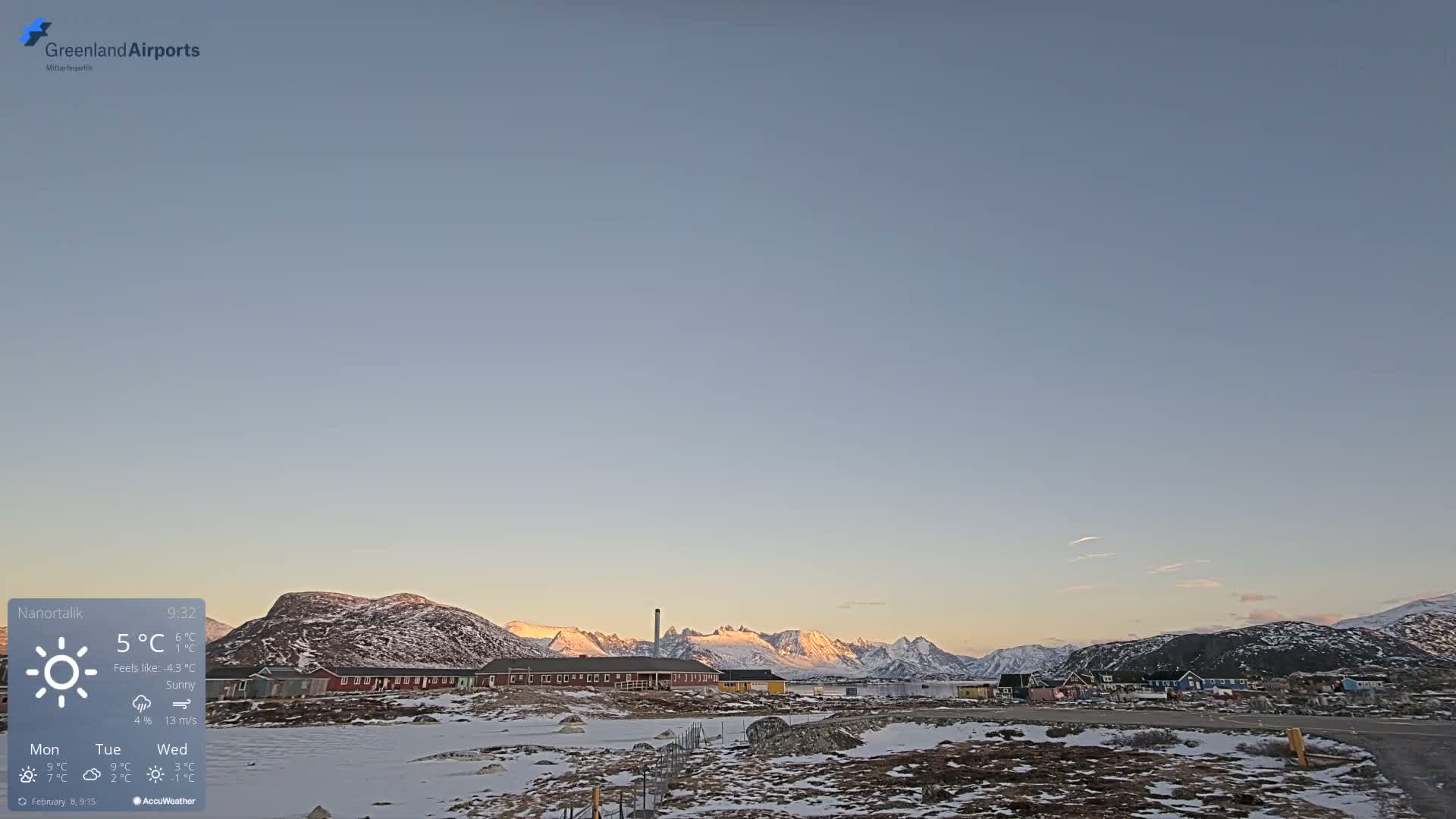 Nanortalik Village & Heliport Live Cam - Nanortalik, Kujalleq, Greenland, Denmark