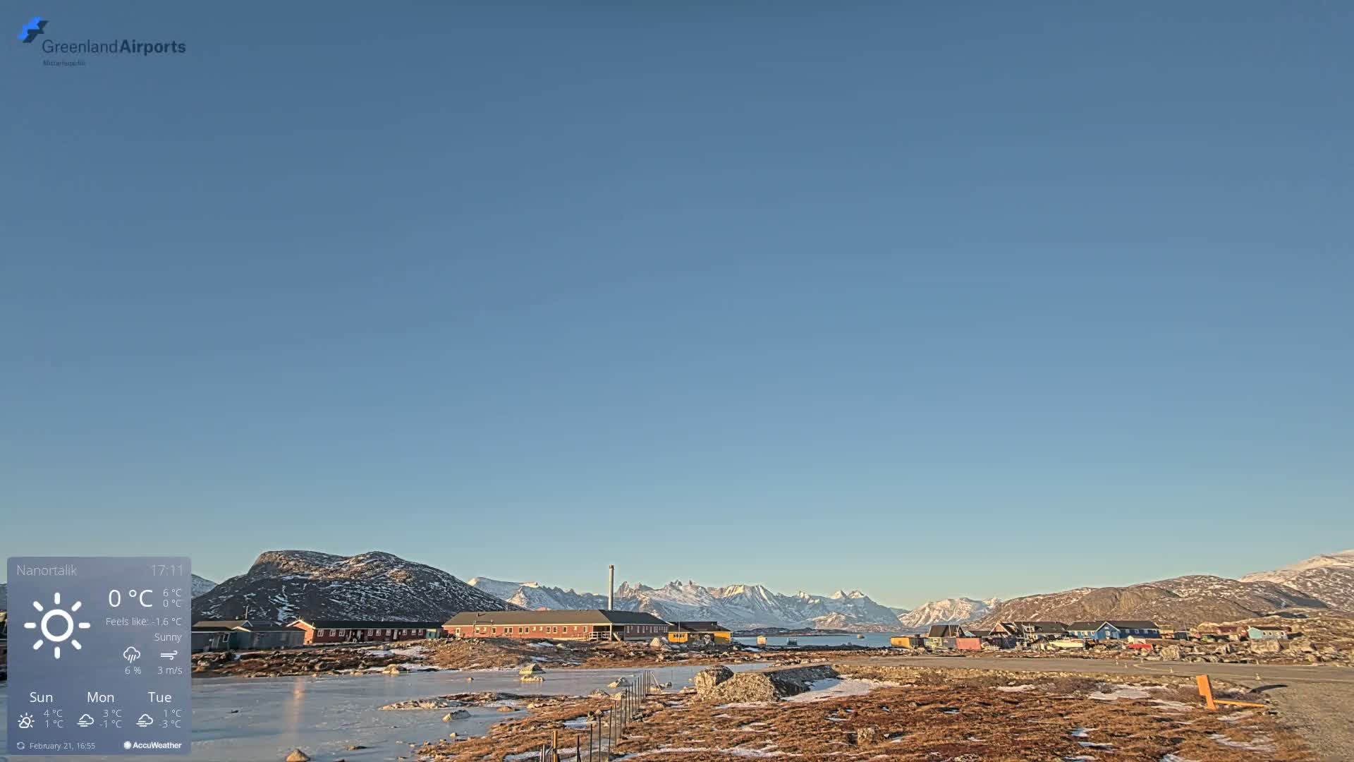 Nanortalik Village & Heliport Live Cam - Nanortalik, Kujalleq, Greenland, Denmark