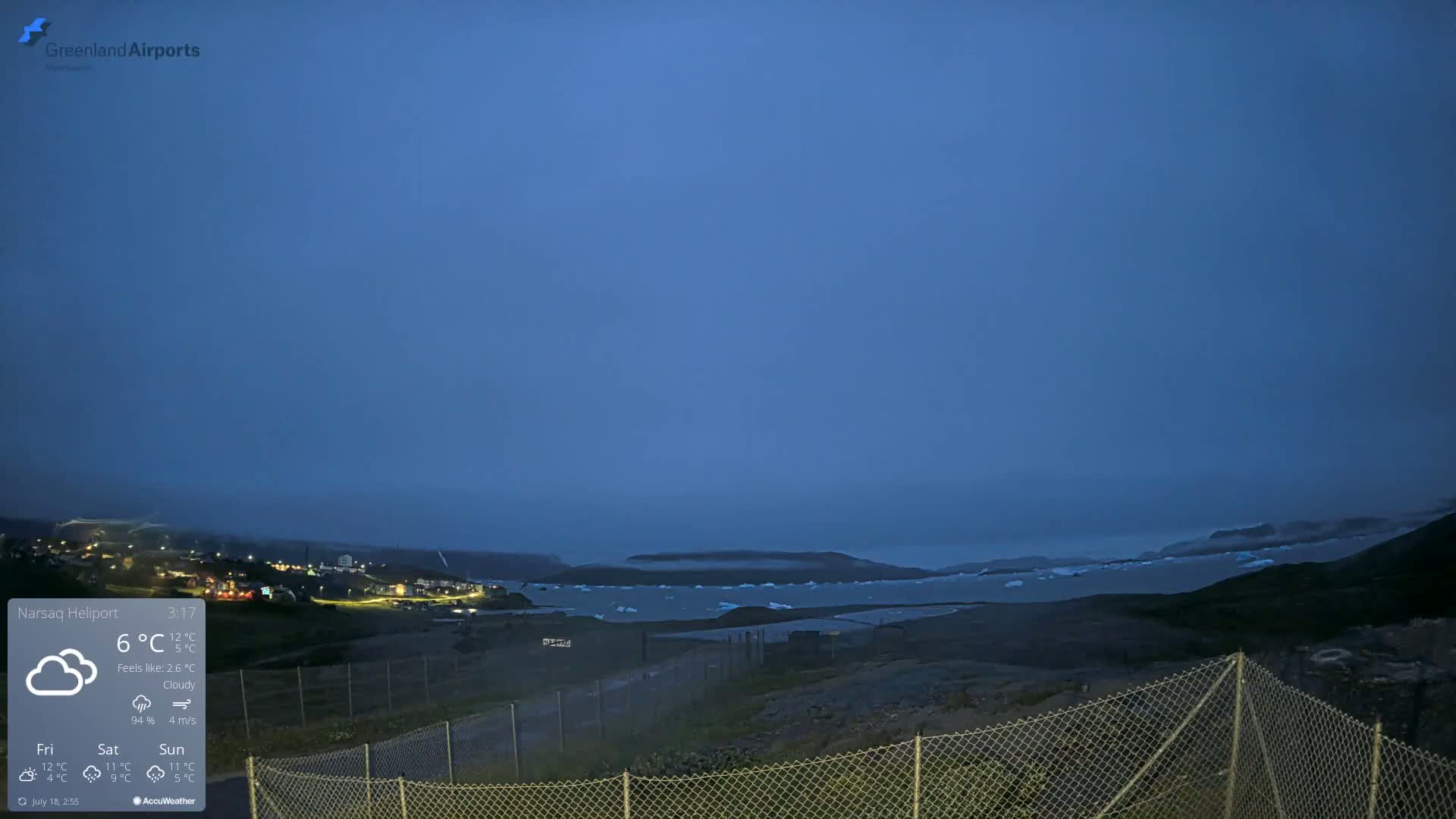 Narsaq Village & Heliport Live Cam - Narsaq, Kujalleq, Greenland, Denmark