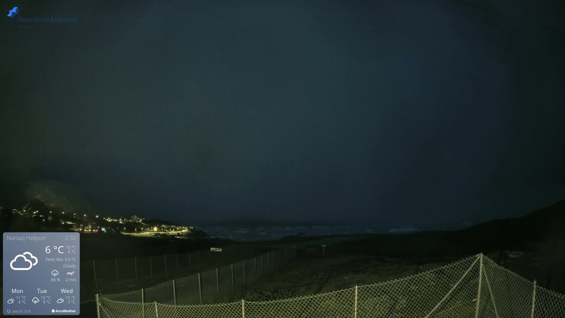 Narsaq Village & Heliport Live Cam - Narsaq, Kujalleq, Greenland, Denmark