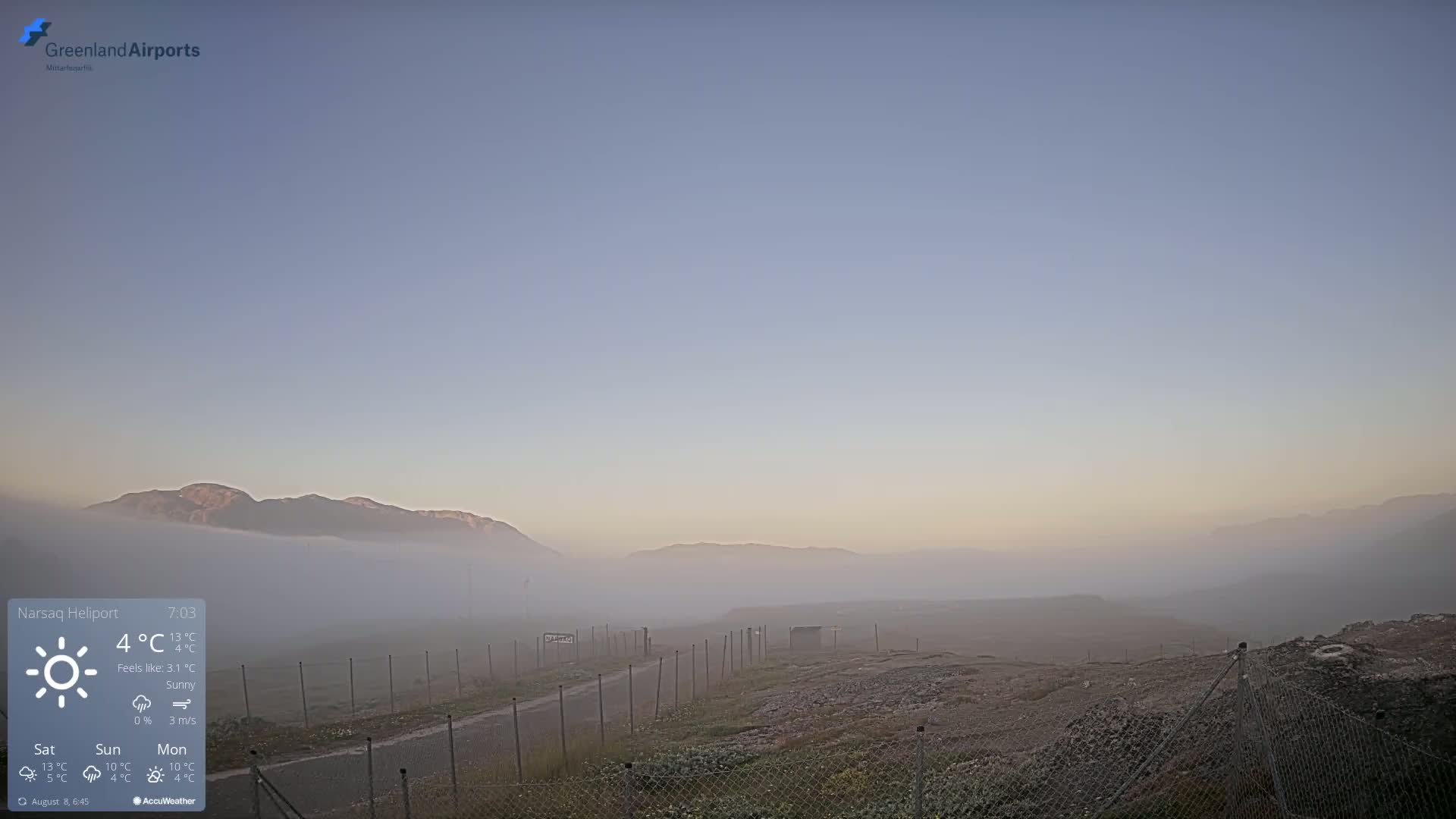 Narsaq Village & Heliport Live Cam - Narsaq, Kujalleq, Greenland, Denmark