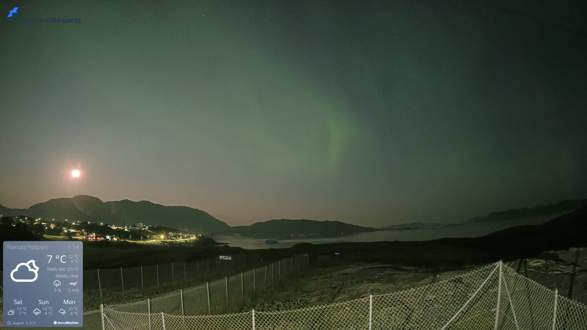 Narsaq Village & Heliport Live Cam - Narsaq, Kujalleq, Greenland, Denmark