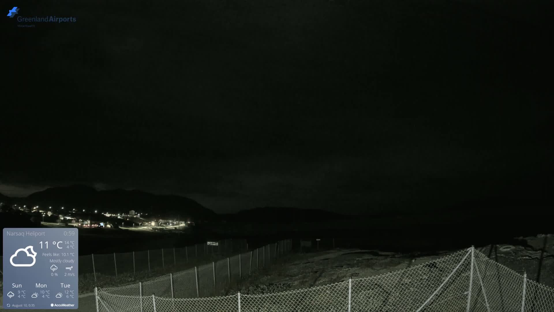 Narsaq Village & Heliport Live Cam - Narsaq, Kujalleq, Greenland, Denmark