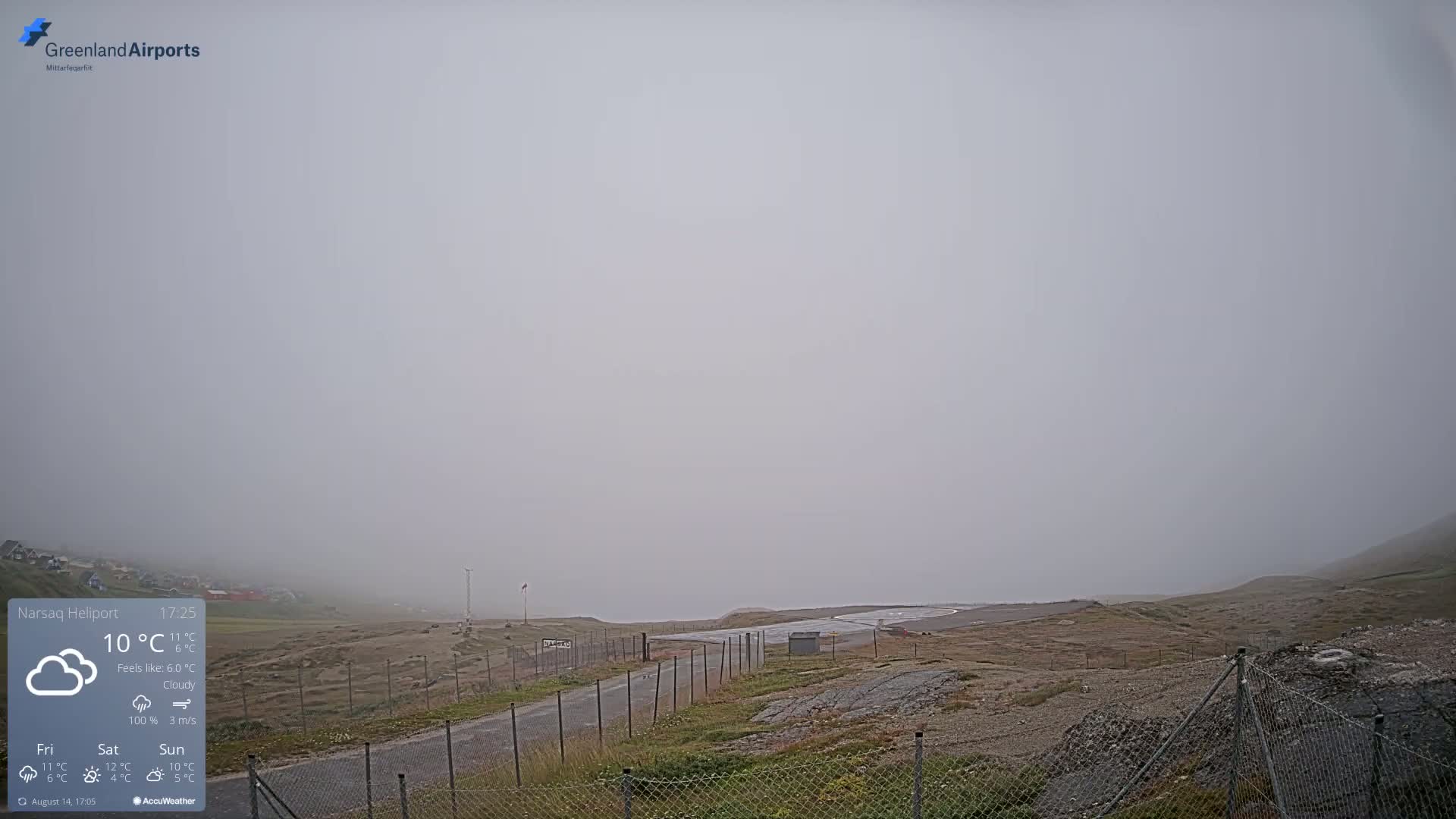 Narsaq Village & Heliport Live Cam - Narsaq, Kujalleq, Greenland, Denmark