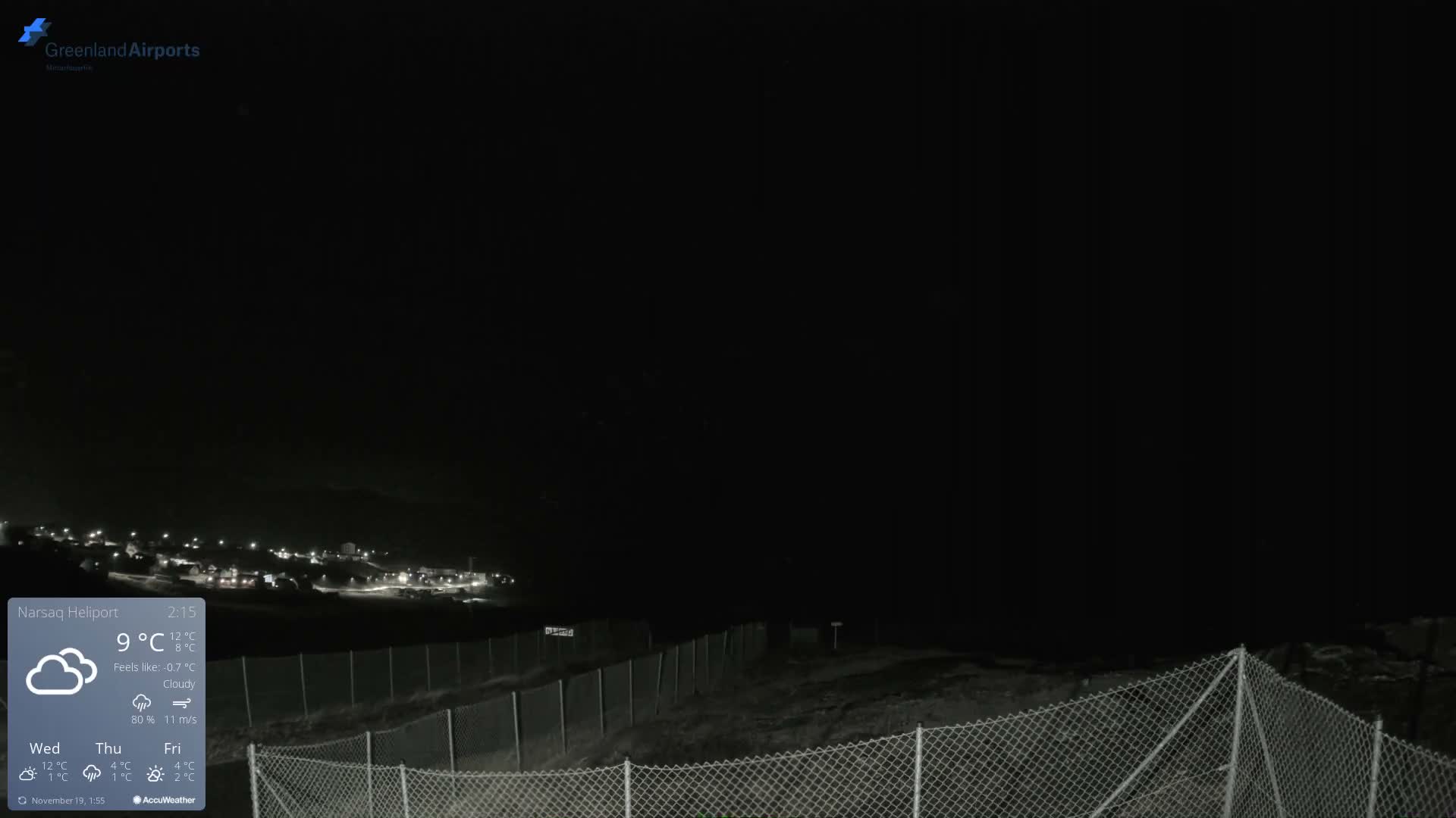 Narsaq Village & Heliport Live Cam - Narsaq, Kujalleq, Greenland, Denmark