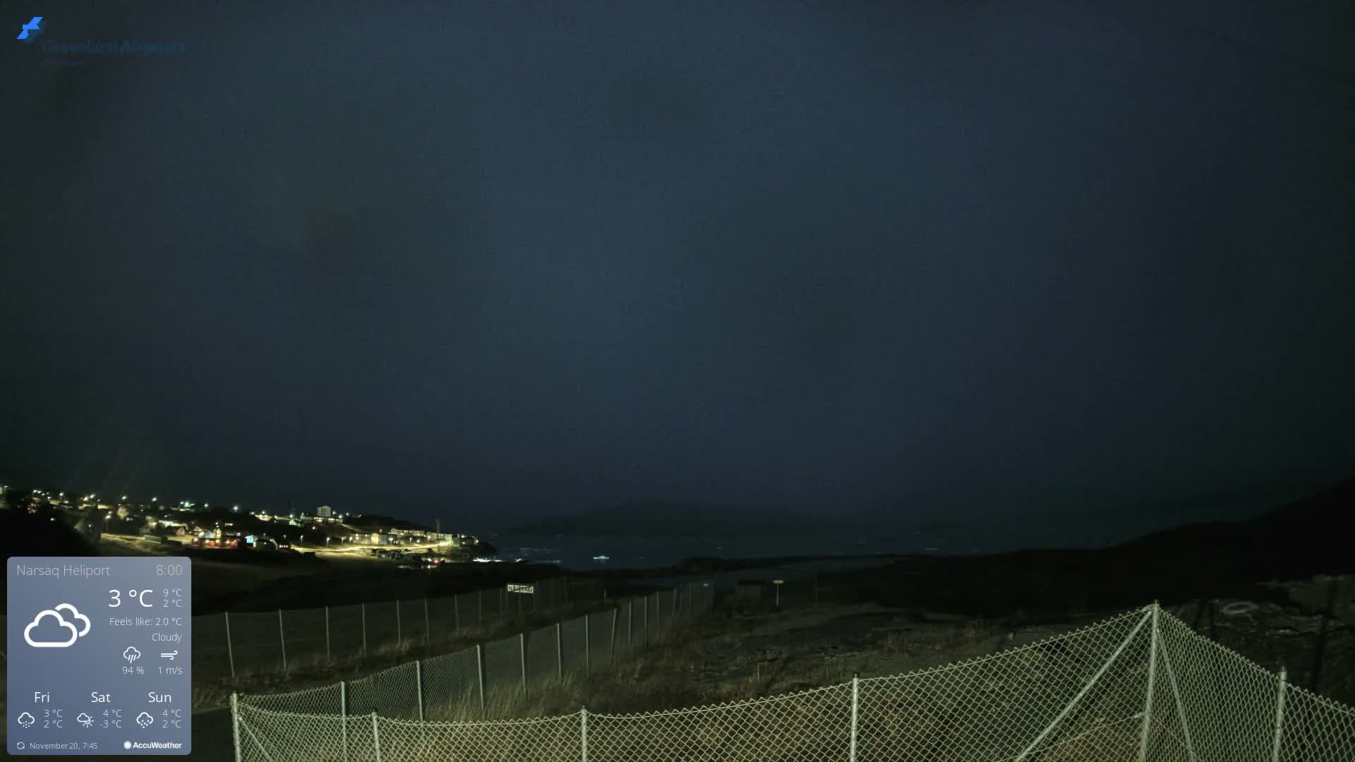 Narsaq Village & Heliport Live Cam - Narsaq, Kujalleq, Greenland, Denmark