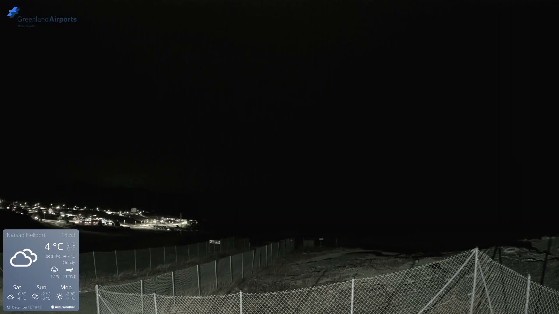 Narsaq Village & Heliport Live Cam - Narsaq, Kujalleq, Greenland, Denmark