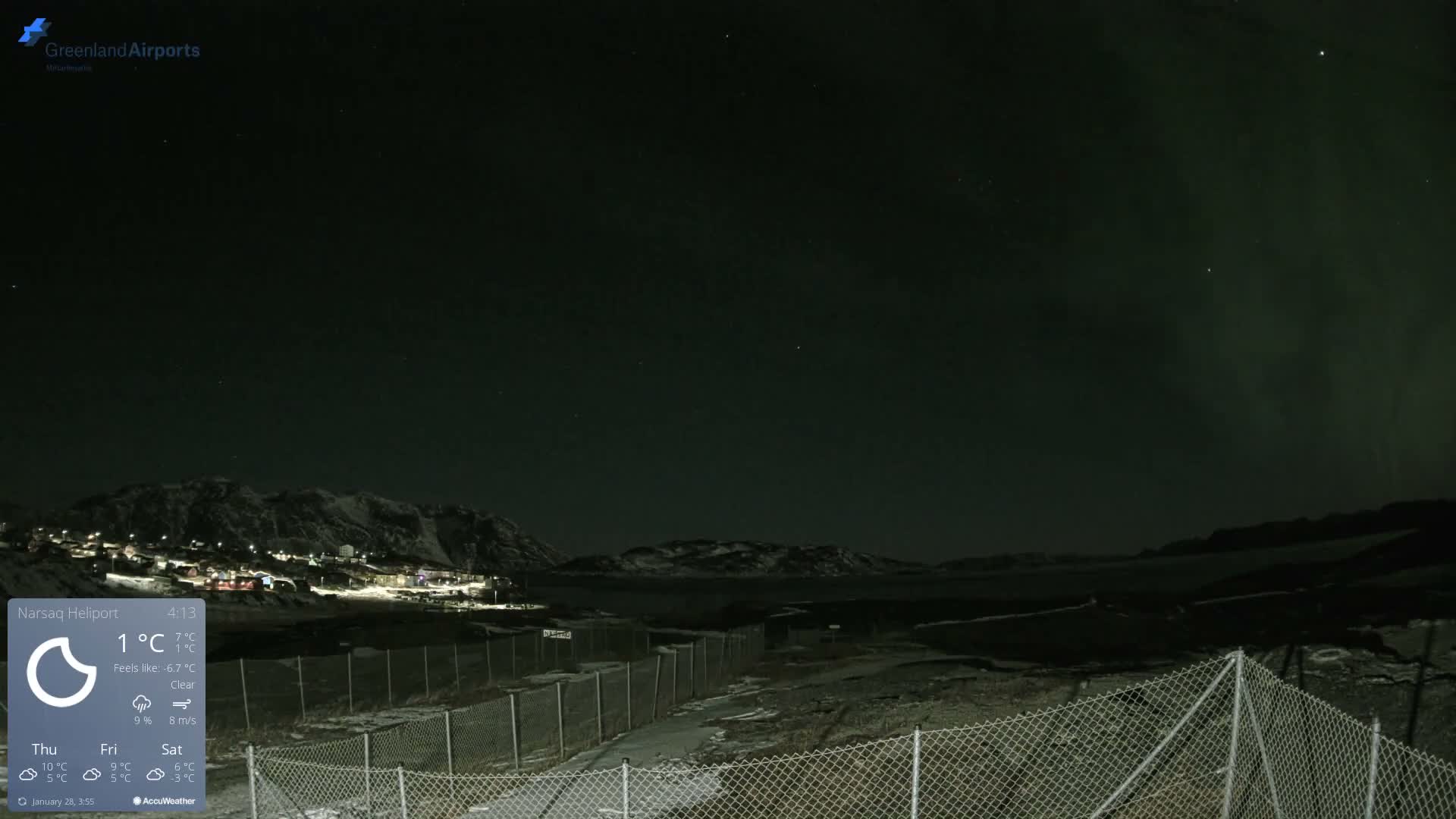 Narsaq Village & Heliport Live Cam - Narsaq, Kujalleq, Greenland, Denmark