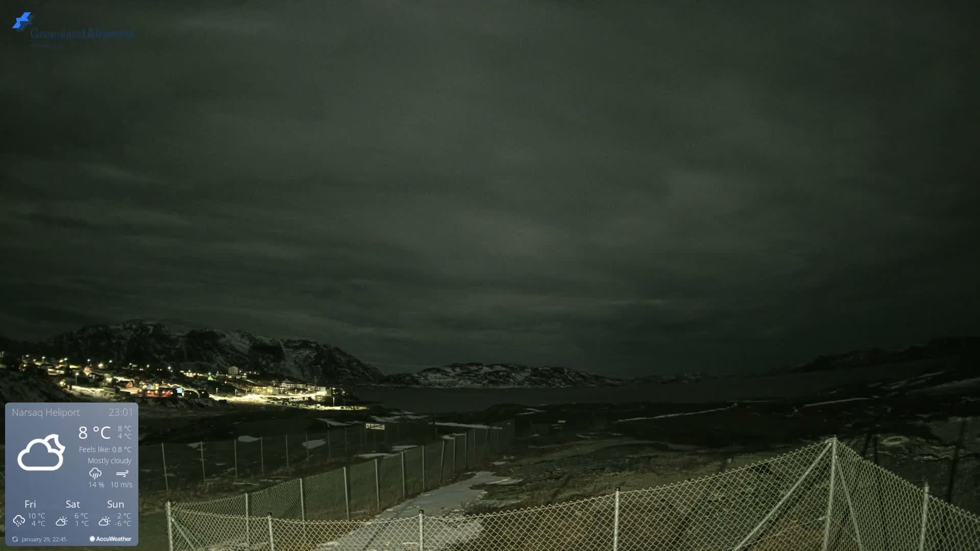 Narsaq Village & Heliport Live Cam - Narsaq, Kujalleq, Greenland, Denmark