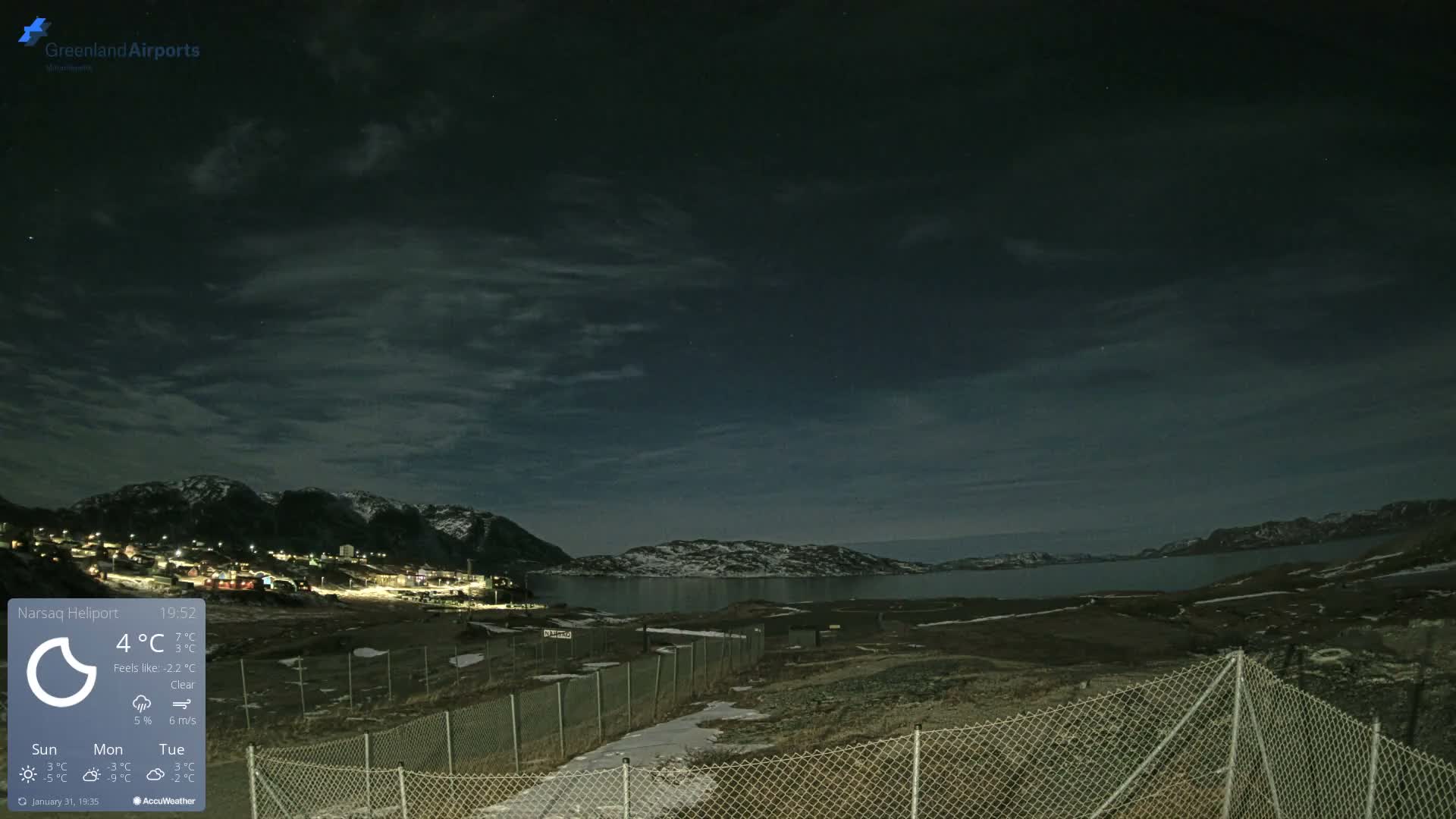 Narsaq Village & Heliport Live Cam - Narsaq, Kujalleq, Greenland, Denmark