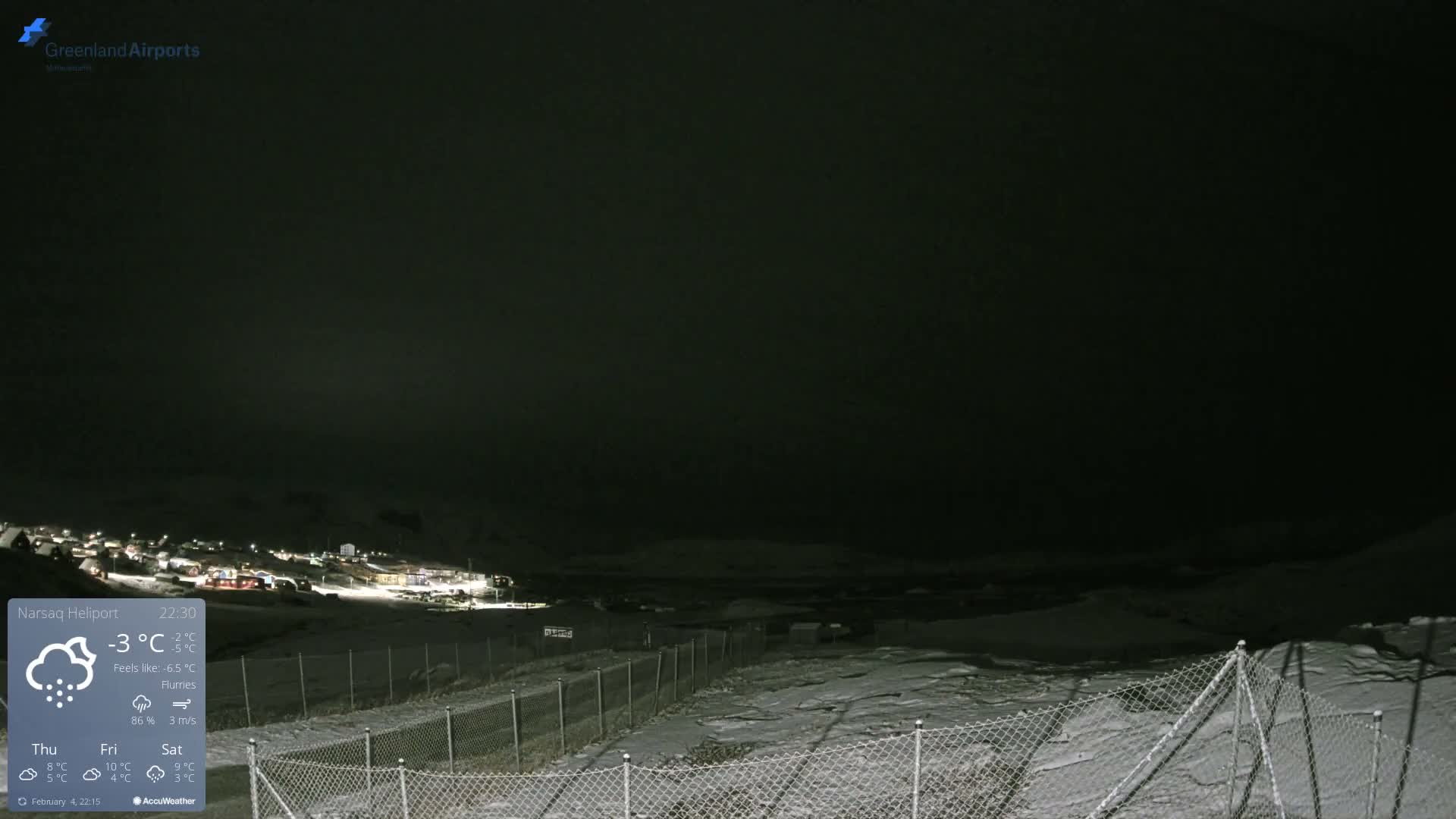 Narsaq Village & Heliport Live Cam - Narsaq, Kujalleq, Greenland, Denmark