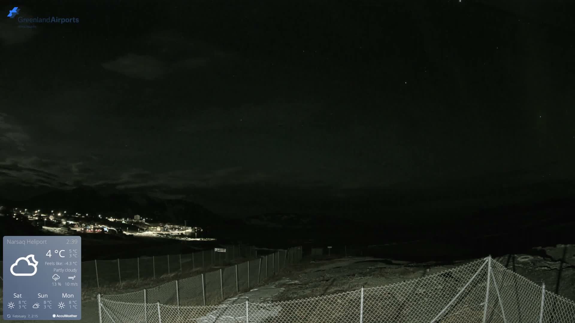 Narsaq Village & Heliport Live Cam - Narsaq, Kujalleq, Greenland, Denmark
