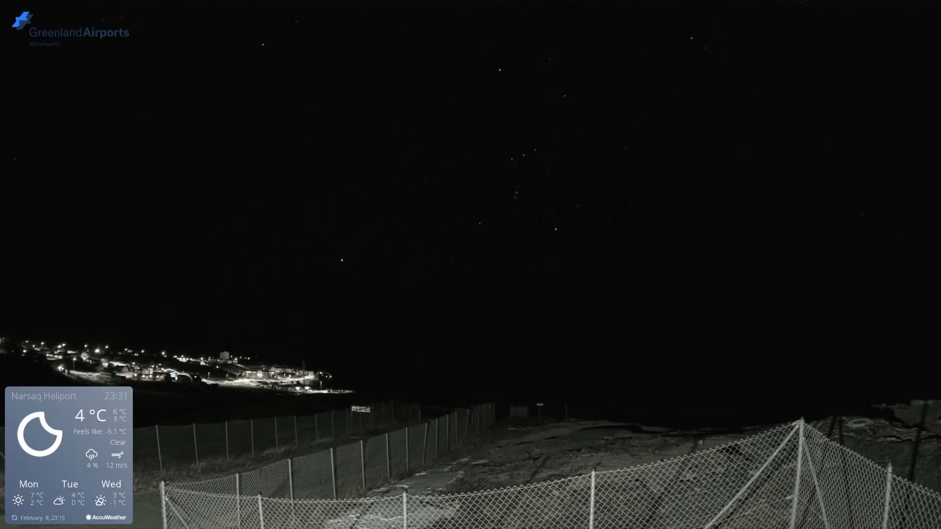 Narsaq Village & Heliport Live Cam - Narsaq, Kujalleq, Greenland, Denmark