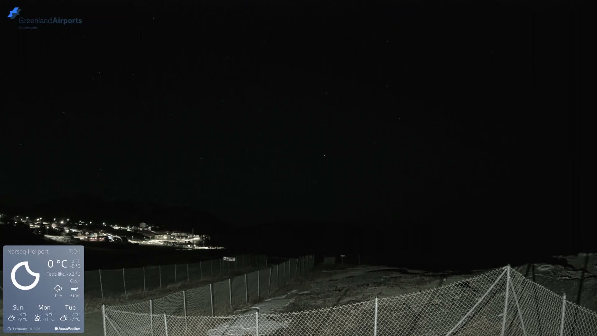 Narsaq Village & Heliport Live Cam - Narsaq, Kujalleq, Greenland, Denmark