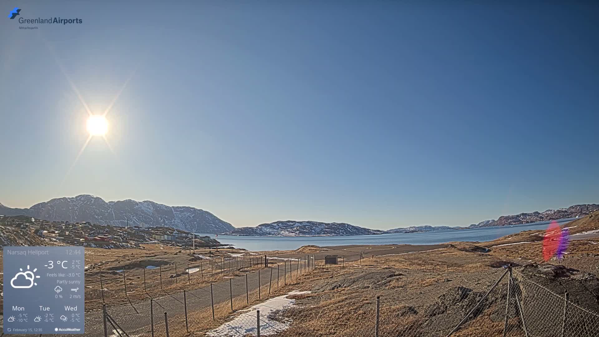 Narsaq Village & Heliport Live Cam - Narsaq, Kujalleq, Greenland, Denmark
