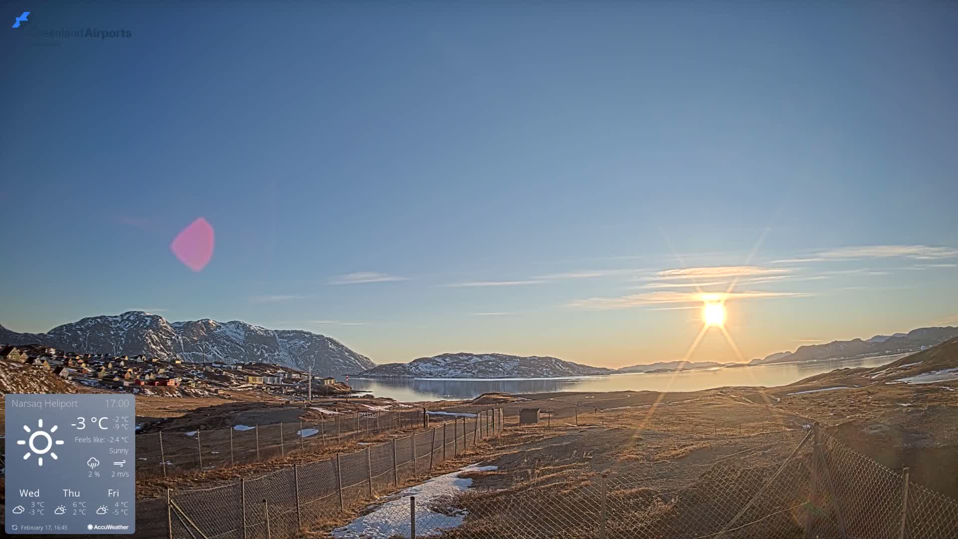 Narsaq Village & Heliport Live Cam - Narsaq, Kujalleq, Greenland, Denmark