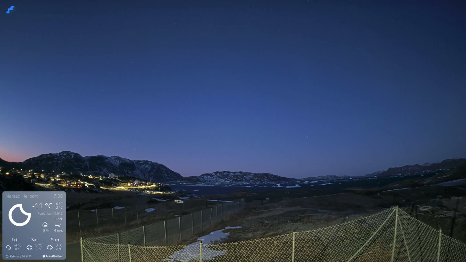 Narsaq Village & Heliport Live Cam - Narsaq, Kujalleq, Greenland, Denmark