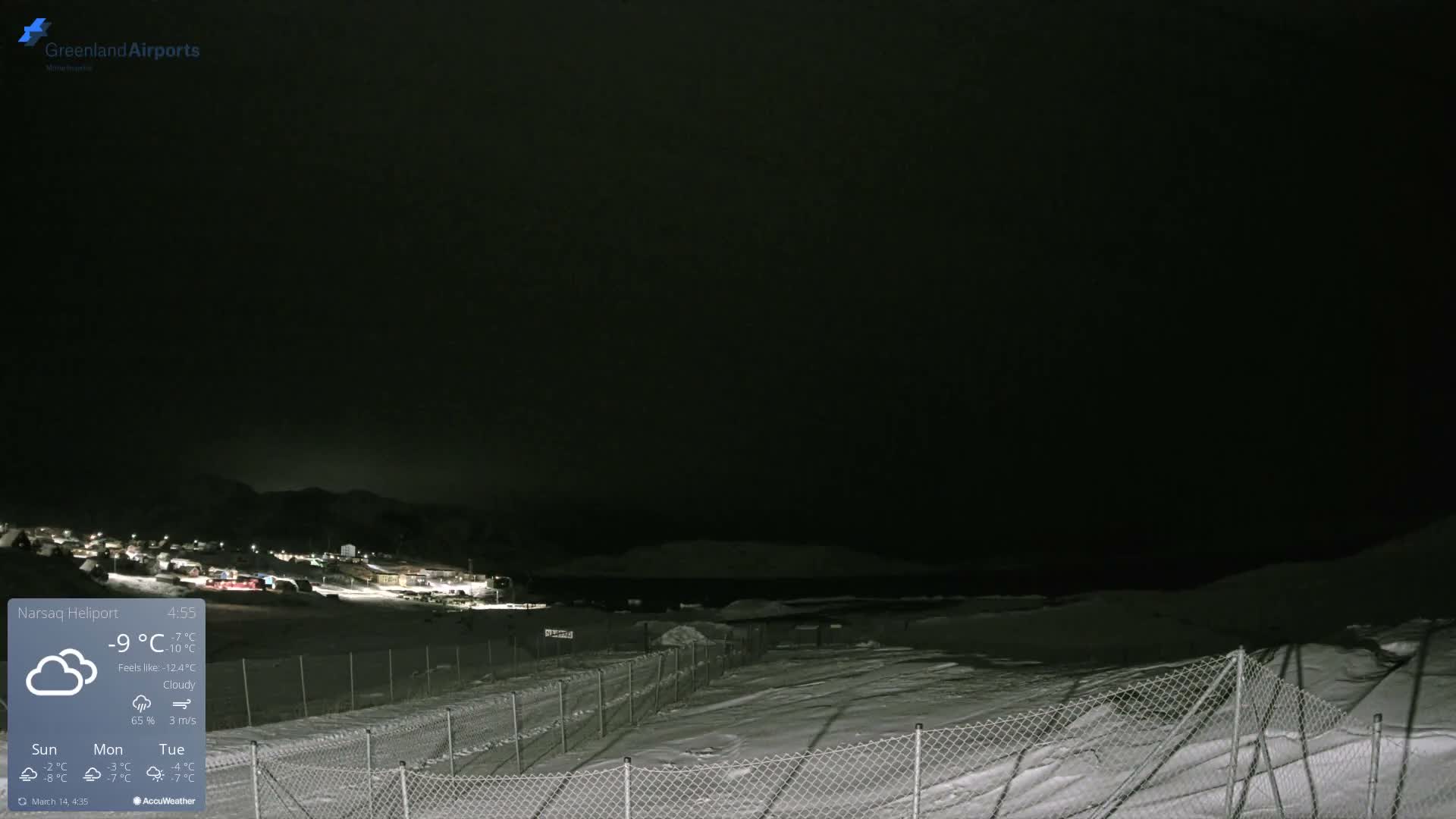 Narsaq Village & Heliport Live Cam - Narsaq, Kujalleq, Greenland, Denmark