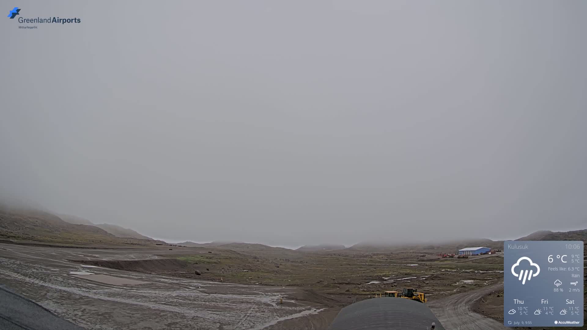 Kulusuk Airport West Towards Live Cam KUS / BGKK- Kulusuk, Sermersooq, Greenland, Denmark