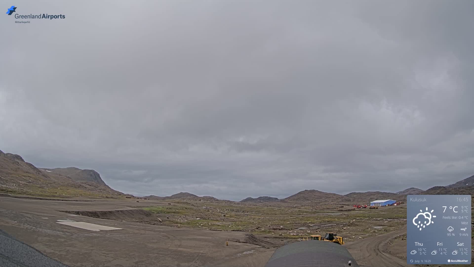 Kulusuk Airport West Towards Live Cam KUS / BGKK- Kulusuk, Sermersooq, Greenland, Denmark