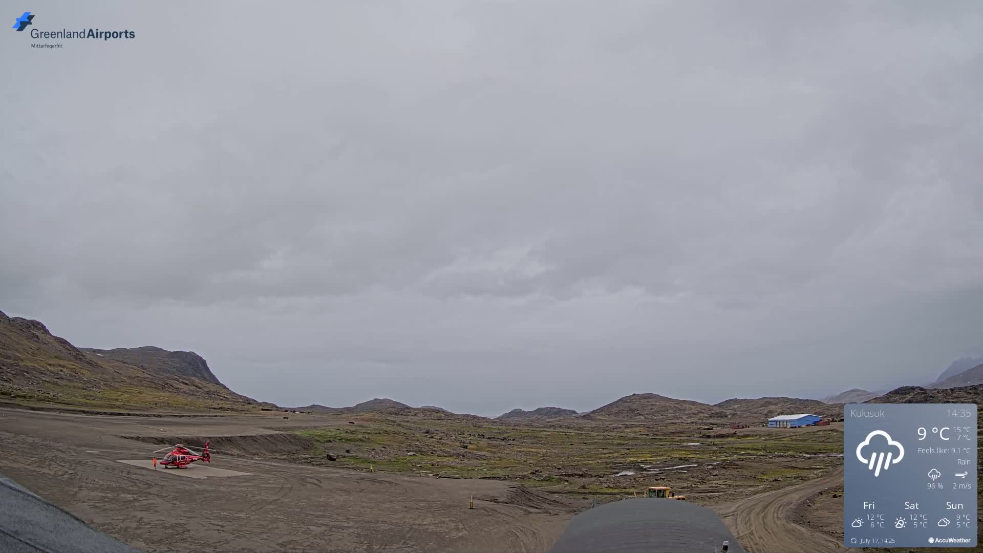 Kulusuk Airport West Towards Live Cam KUS / BGKK- Kulusuk, Sermersooq, Greenland, Denmark