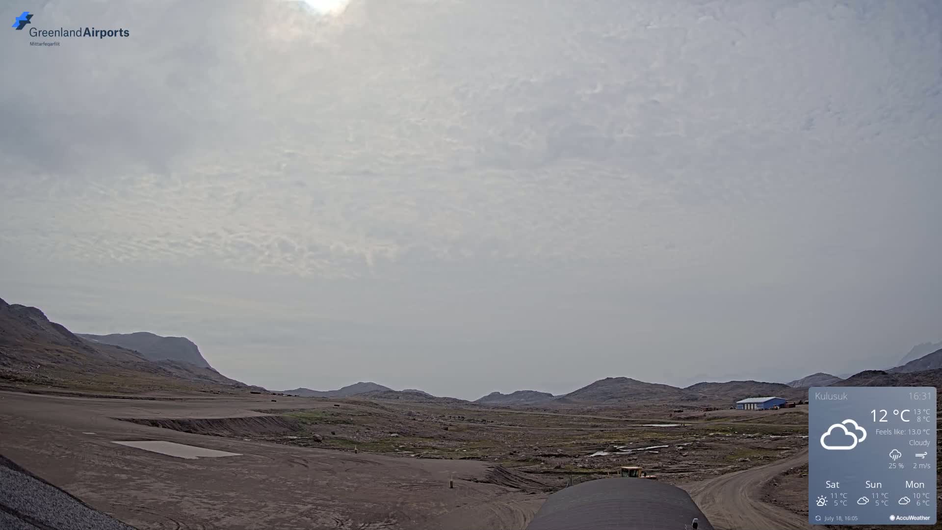 Kulusuk Airport West Towards Live Cam KUS / BGKK- Kulusuk, Sermersooq, Greenland, Denmark