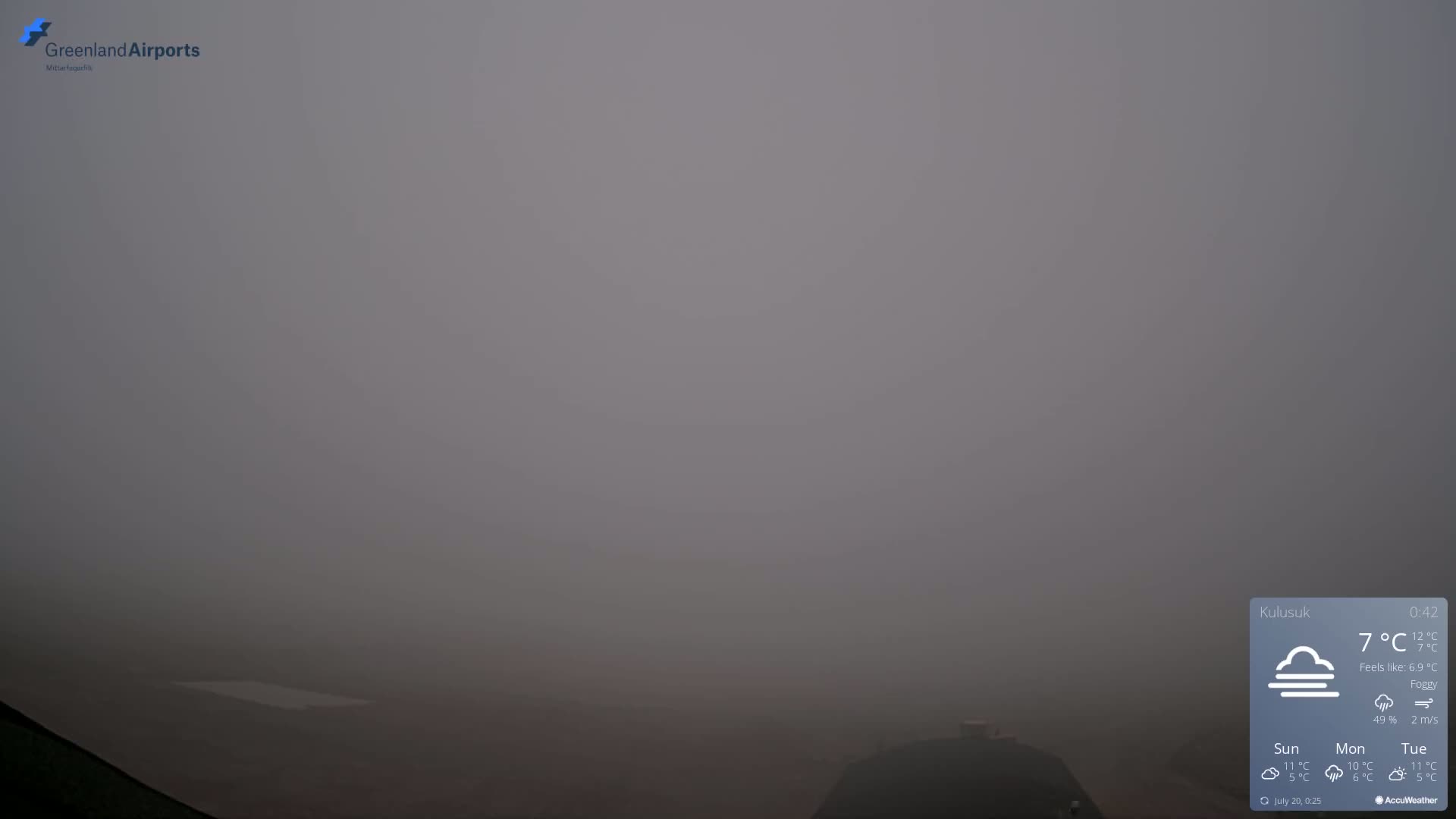 Kulusuk Airport West Towards Live Cam KUS / BGKK- Kulusuk, Sermersooq, Greenland, Denmark