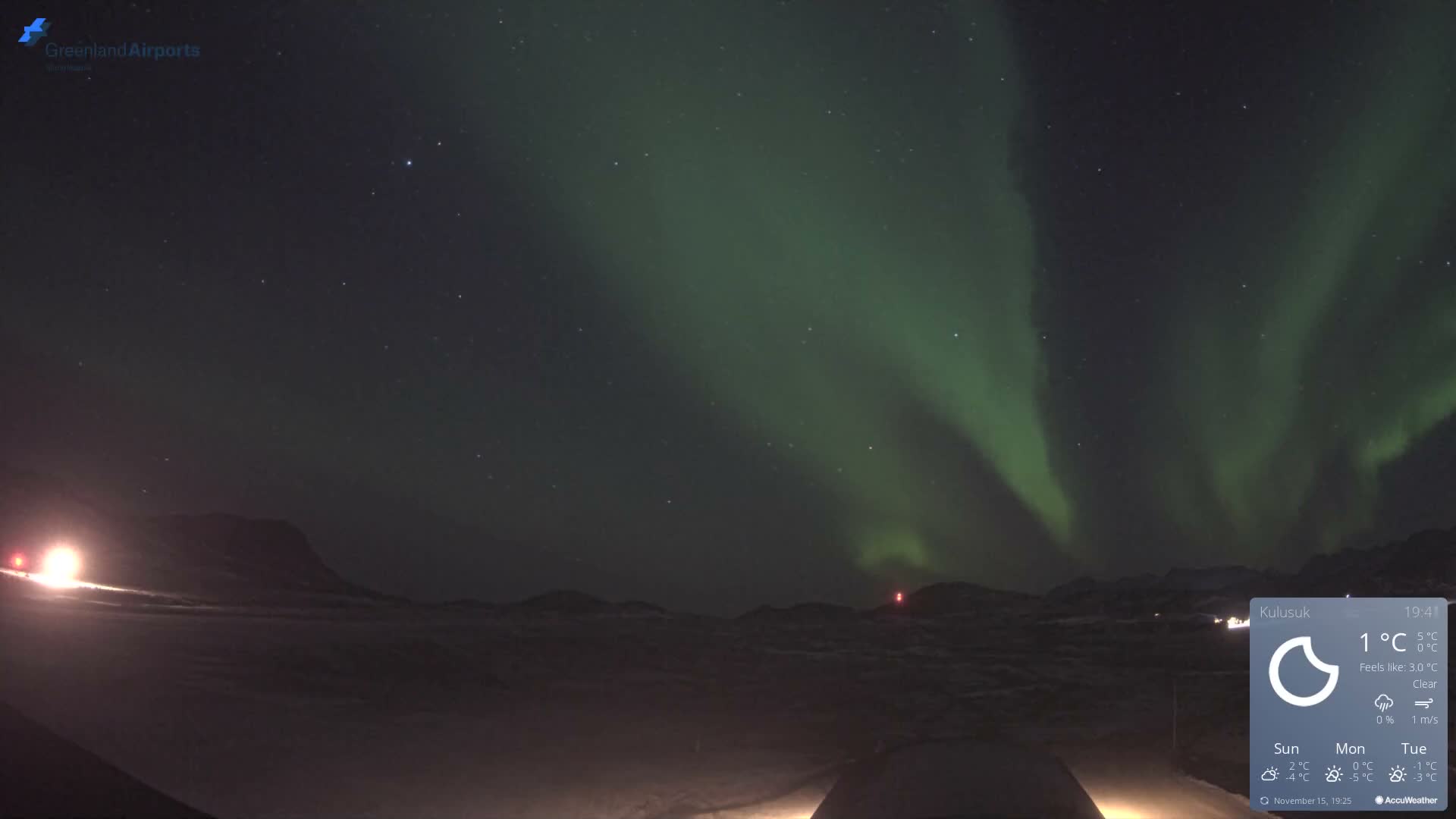 Kulusuk Airport West Towards Live Cam KUS / BGKK- Kulusuk, Sermersooq, Greenland, Denmark