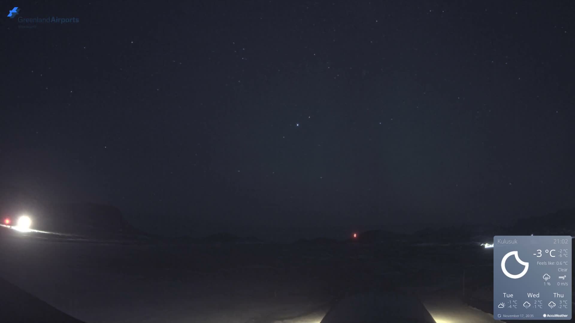 Kulusuk Airport West Towards Live Cam KUS / BGKK- Kulusuk, Sermersooq, Greenland, Denmark