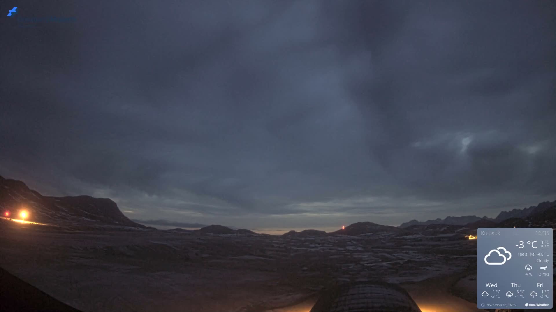 Kulusuk Airport West Towards Live Cam KUS / BGKK- Kulusuk, Sermersooq, Greenland, Denmark