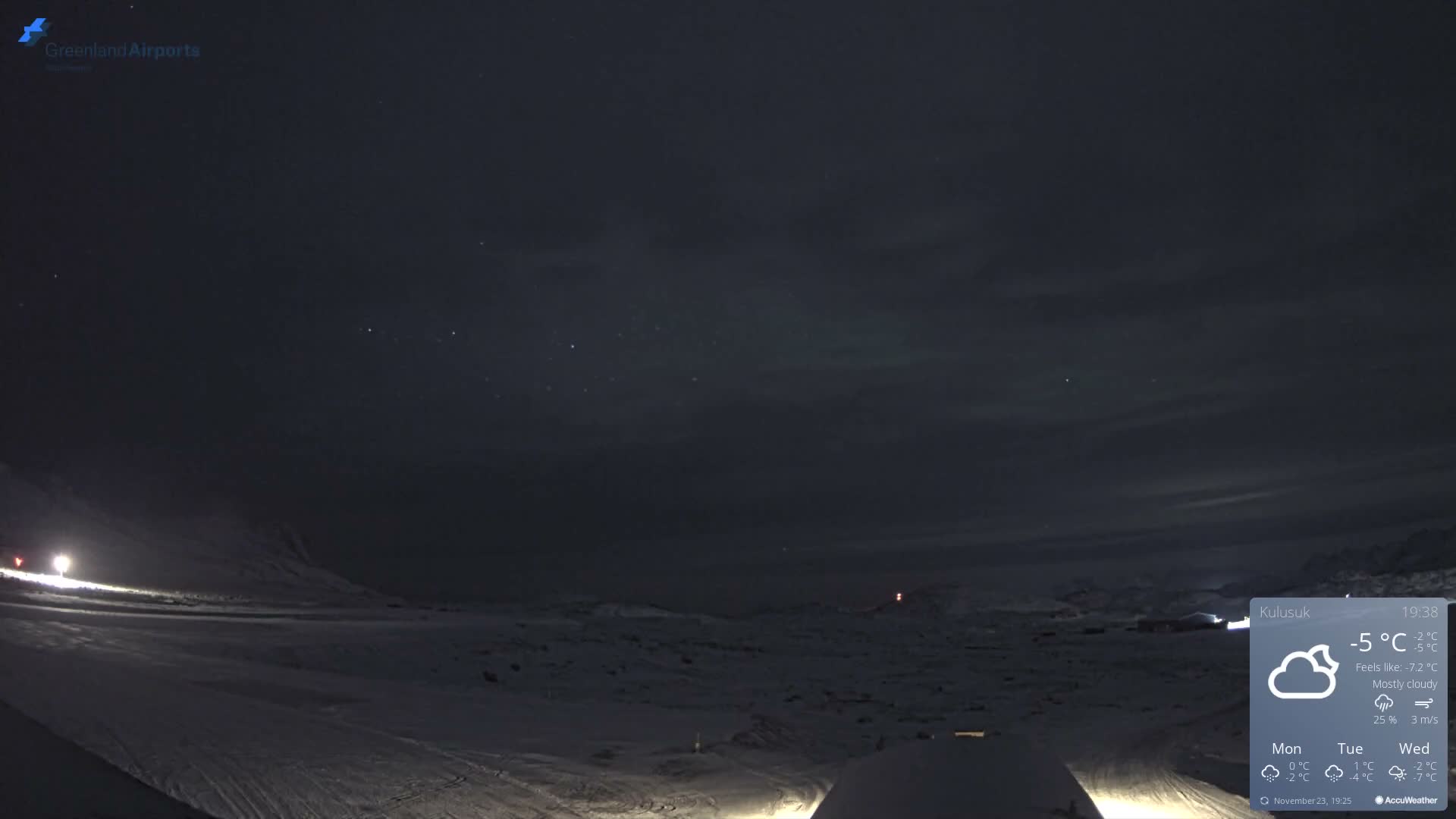 Kulusuk Airport West Towards Live Cam KUS / BGKK- Kulusuk, Sermersooq, Greenland, Denmark