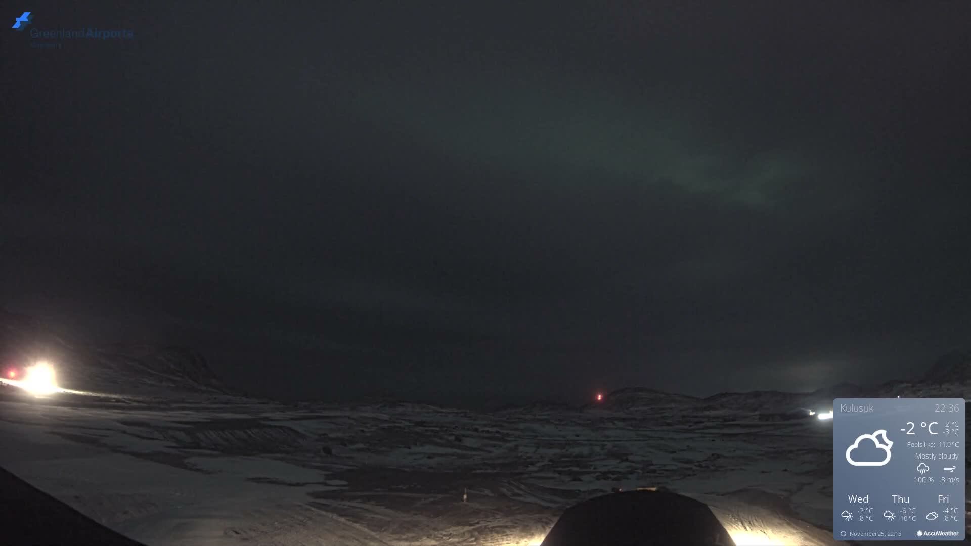 Kulusuk Airport West Towards Live Cam KUS / BGKK- Kulusuk, Sermersooq, Greenland, Denmark