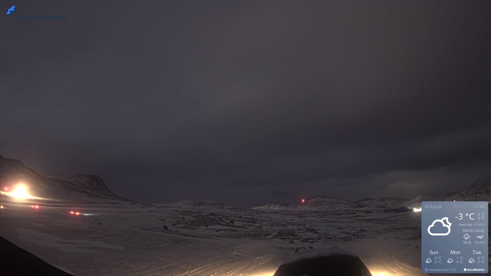 Kulusuk Airport West Towards Live Cam KUS / BGKK- Kulusuk, Sermersooq, Greenland, Denmark