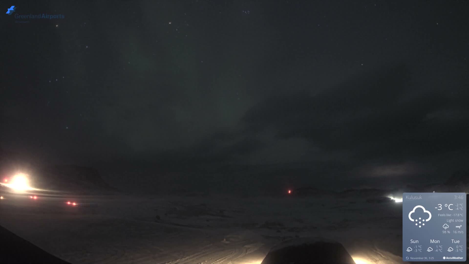 Kulusuk Airport West Towards Live Cam KUS / BGKK- Kulusuk, Sermersooq, Greenland, Denmark