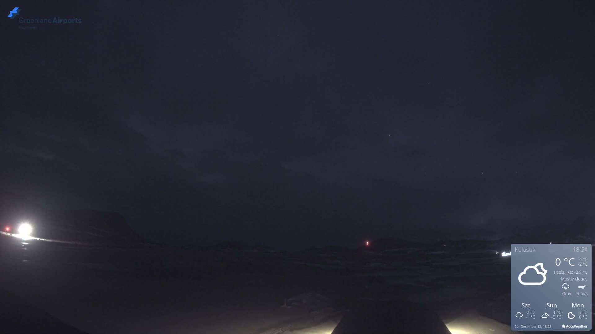 Kulusuk Airport West Towards Live Cam KUS / BGKK- Kulusuk, Sermersooq, Greenland, Denmark