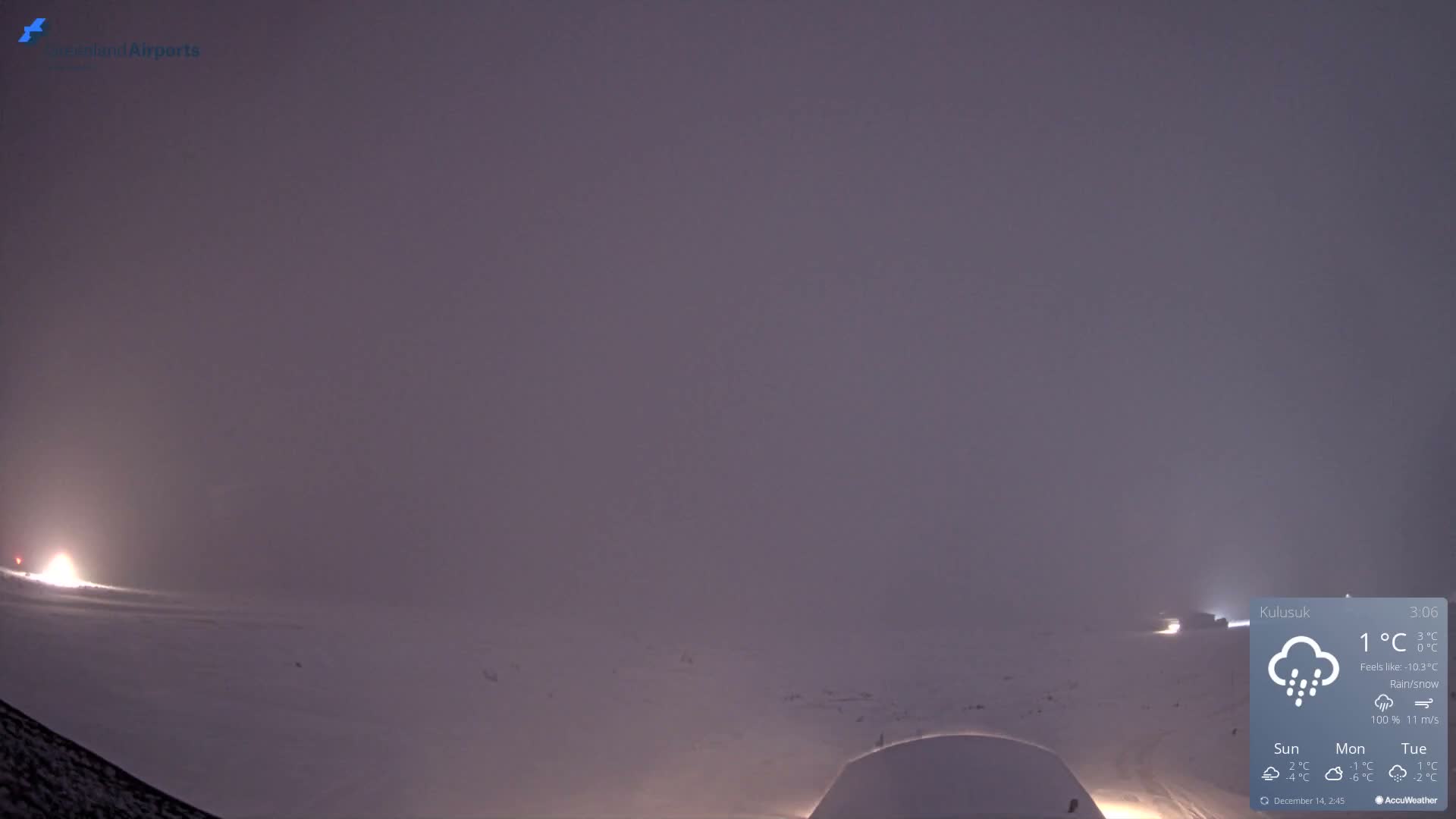 Kulusuk Airport West Towards Live Cam KUS / BGKK- Kulusuk, Sermersooq, Greenland, Denmark