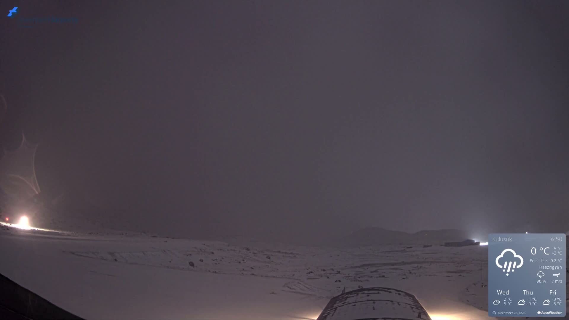 Kulusuk Airport West Towards Live Cam KUS / BGKK- Kulusuk, Sermersooq, Greenland, Denmark