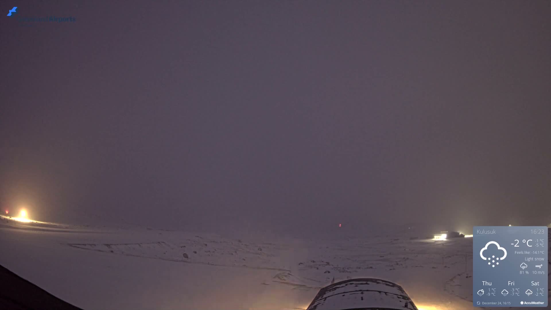 Kulusuk Airport West Towards Live Cam KUS / BGKK- Kulusuk, Sermersooq, Greenland, Denmark