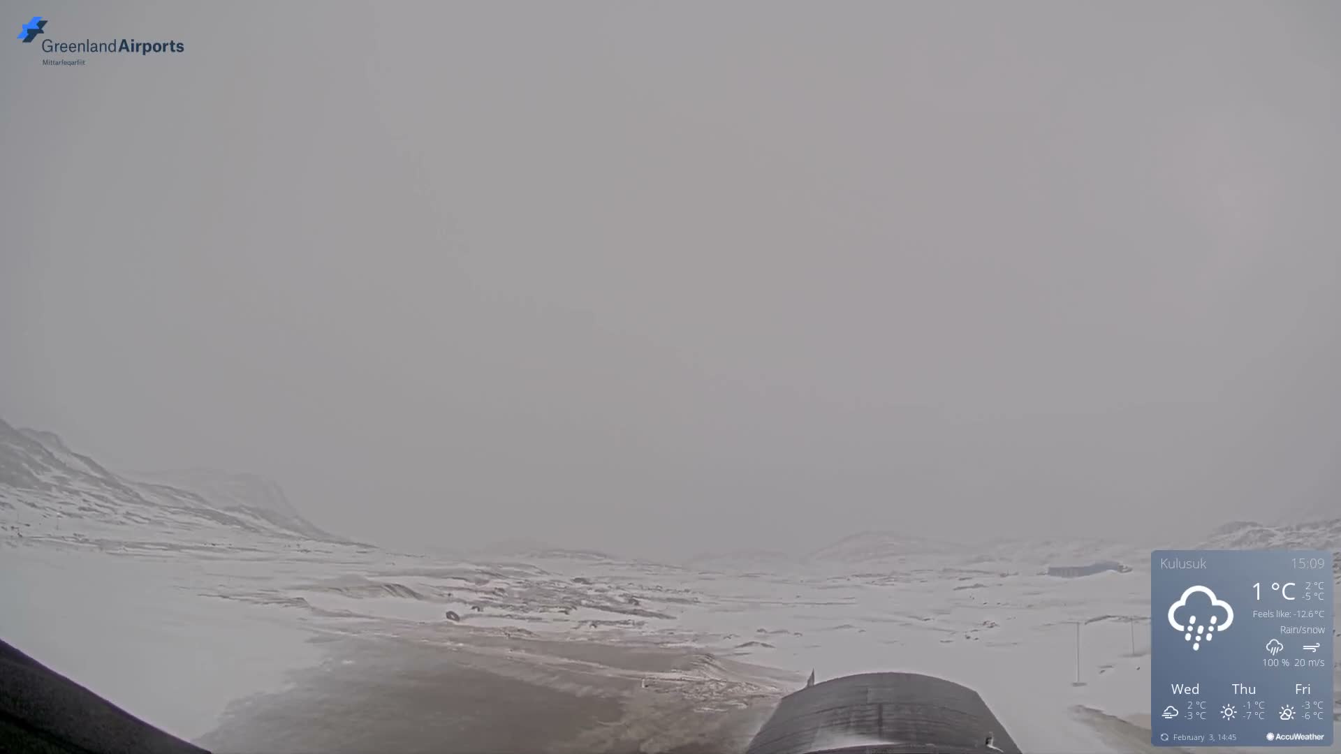 Kulusuk Airport West Towards Live Cam KUS / BGKK- Kulusuk, Sermersooq, Greenland, Denmark