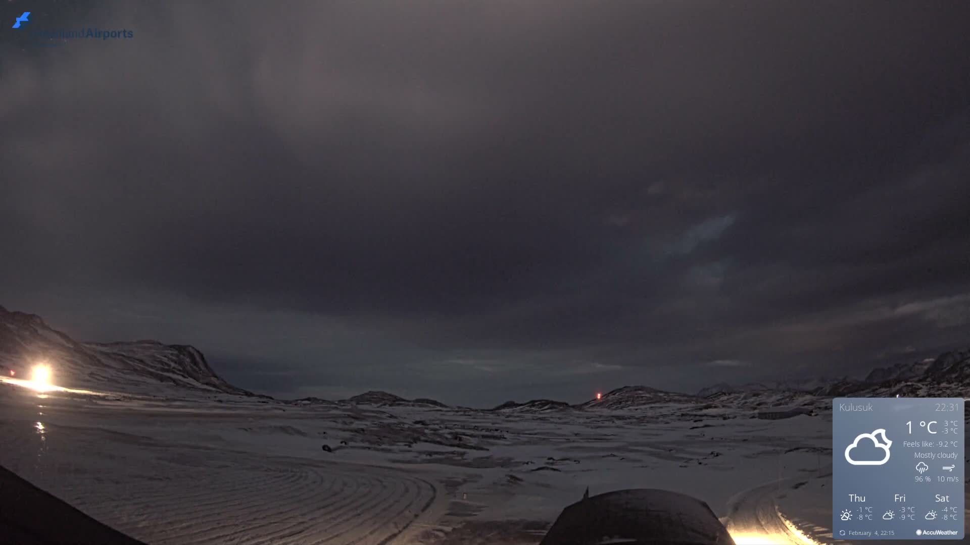 Kulusuk Airport West Towards Live Cam KUS / BGKK- Kulusuk, Sermersooq, Greenland, Denmark