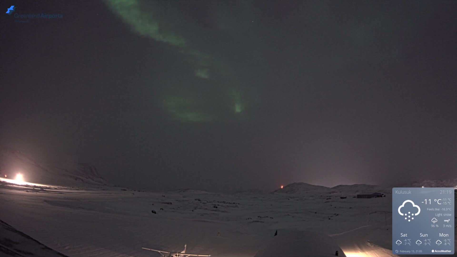 Kulusuk Airport West Towards Live Cam KUS / BGKK- Kulusuk, Sermersooq, Greenland, Denmark
