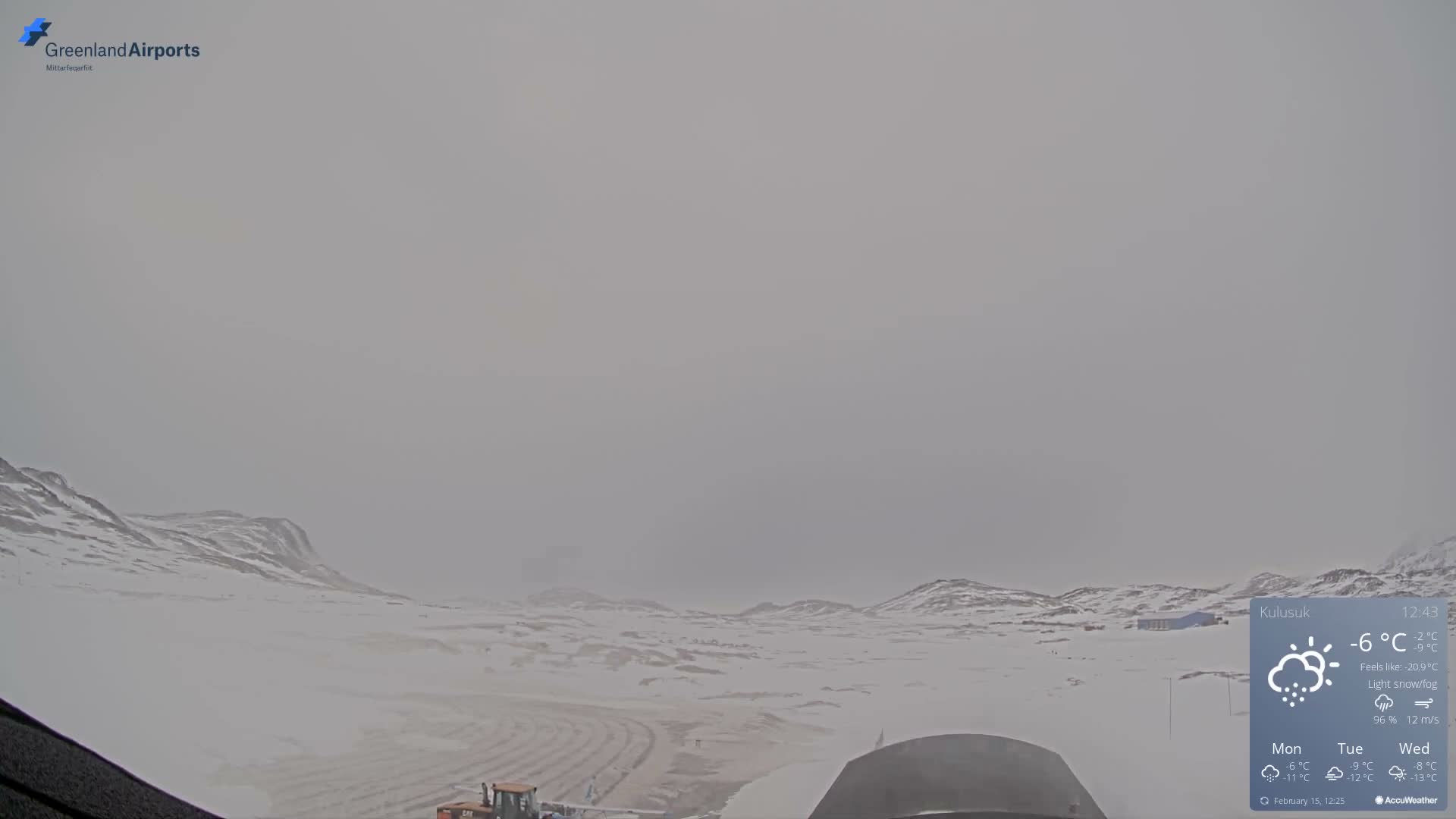 Kulusuk Airport West Towards Live Cam KUS / BGKK- Kulusuk, Sermersooq, Greenland, Denmark