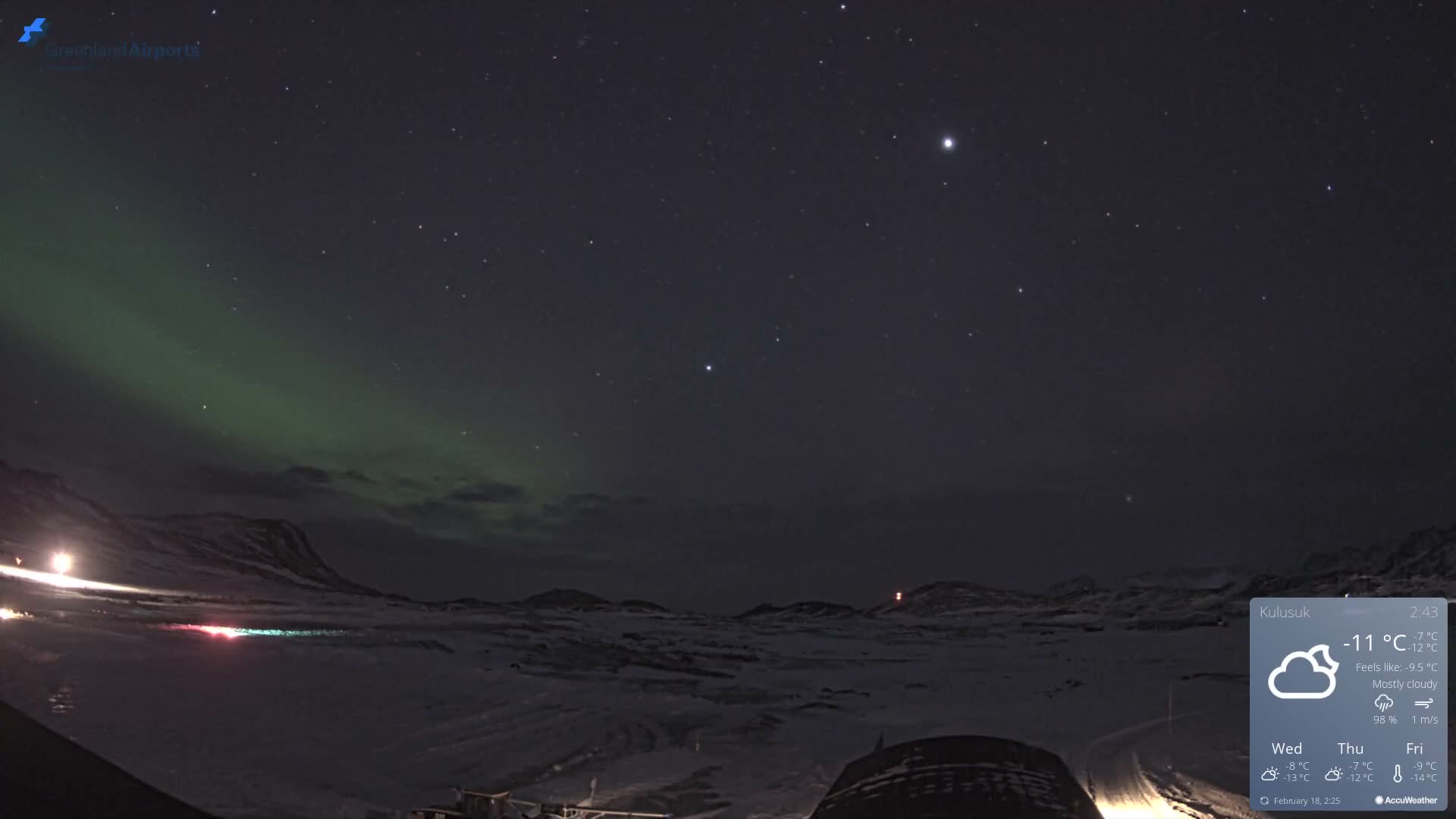 Kulusuk Airport West Towards Live Cam KUS / BGKK- Kulusuk, Sermersooq, Greenland, Denmark