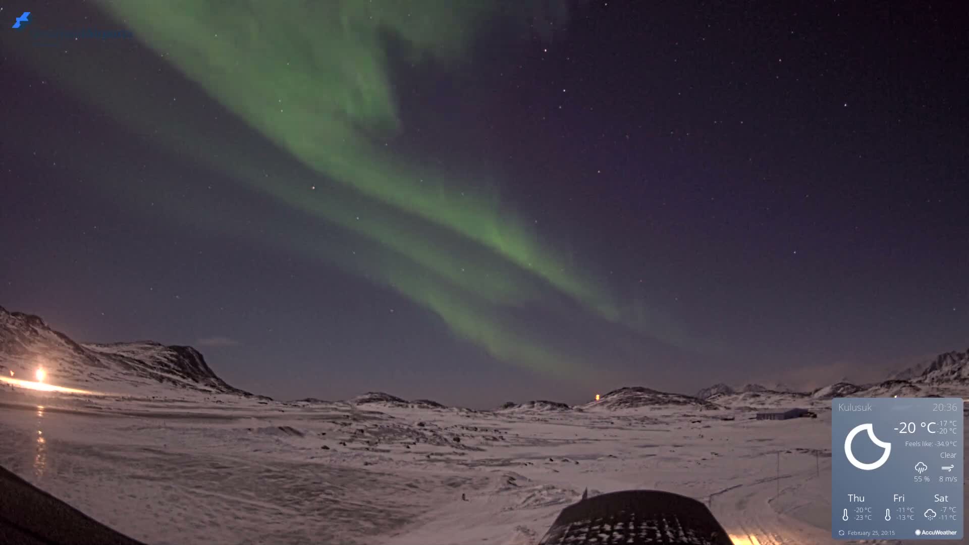 Kulusuk Airport West Towards Live Cam KUS / BGKK- Kulusuk, Sermersooq, Greenland, Denmark