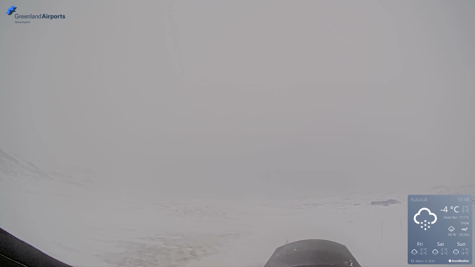Kulusuk Airport West Towards Live Cam KUS / BGKK- Kulusuk, Sermersooq, Greenland, Denmark